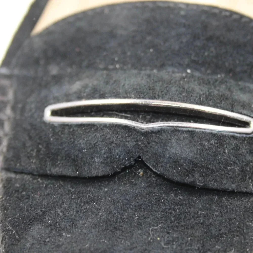 Bass Black Blair Penny Loafers Sz 7M Suede Slip On - Picture 6 of 12